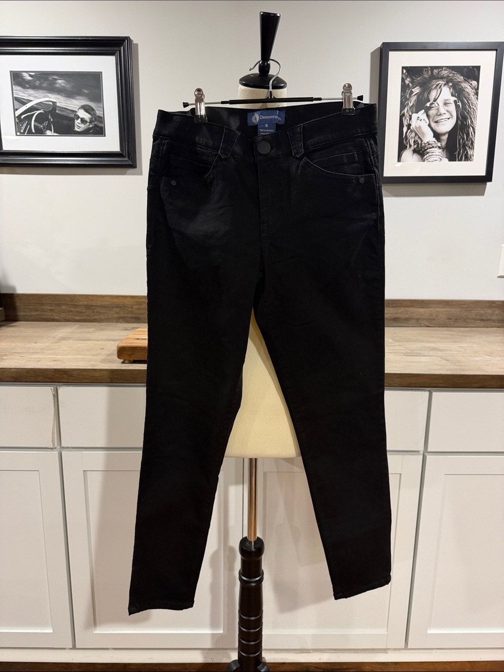 Democracy Black Jeans high waist skinny size 8